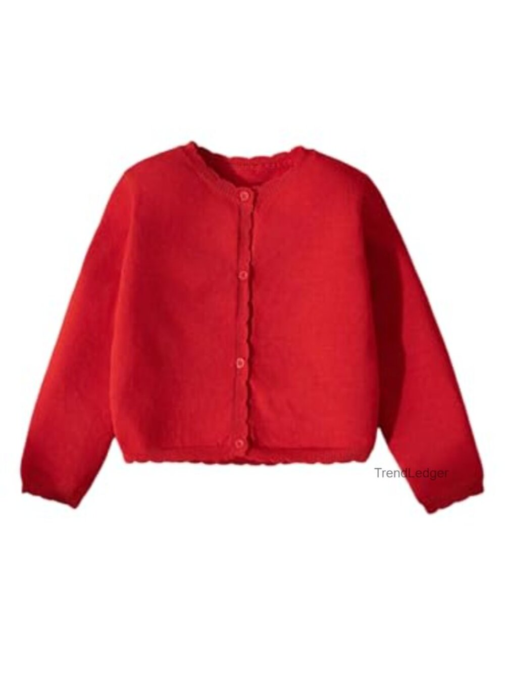 Girls Lightweight Cardigan Button Down Crew Neck Cute Fall Sweater